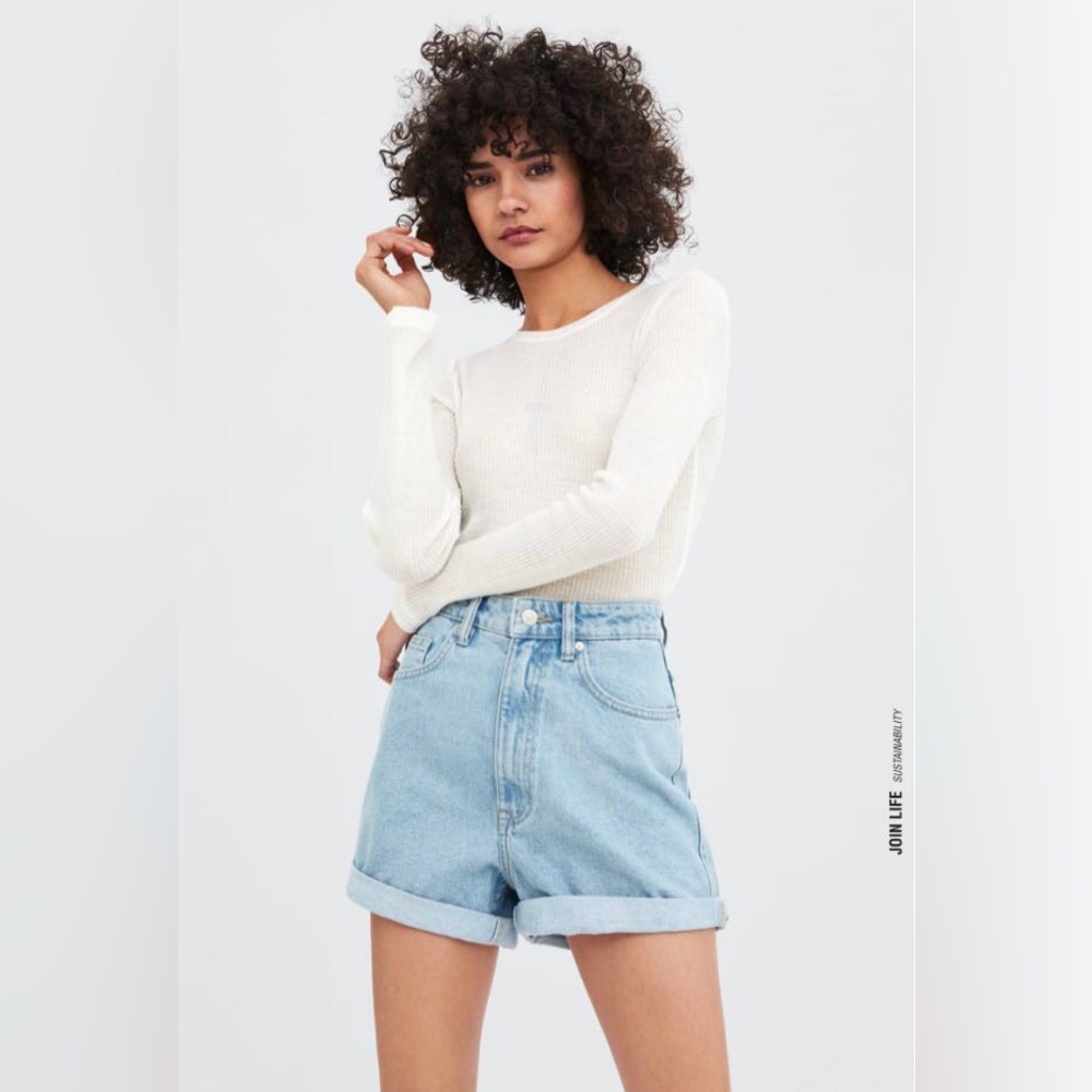 ZARA NWT Hi-Rise Bermuda Shorts